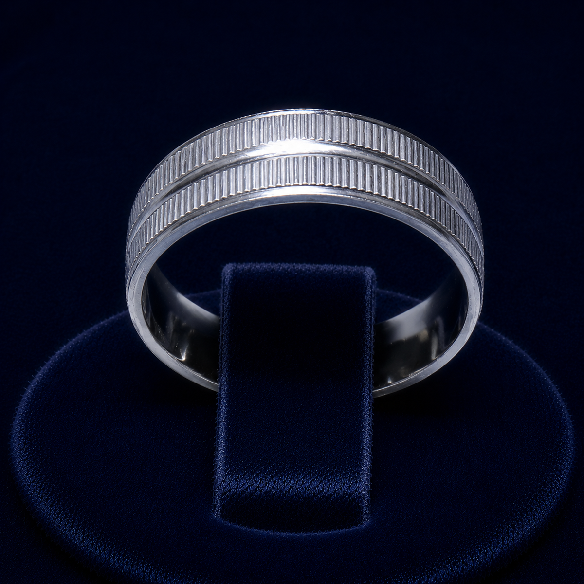 Lined Double-Row Band Ring