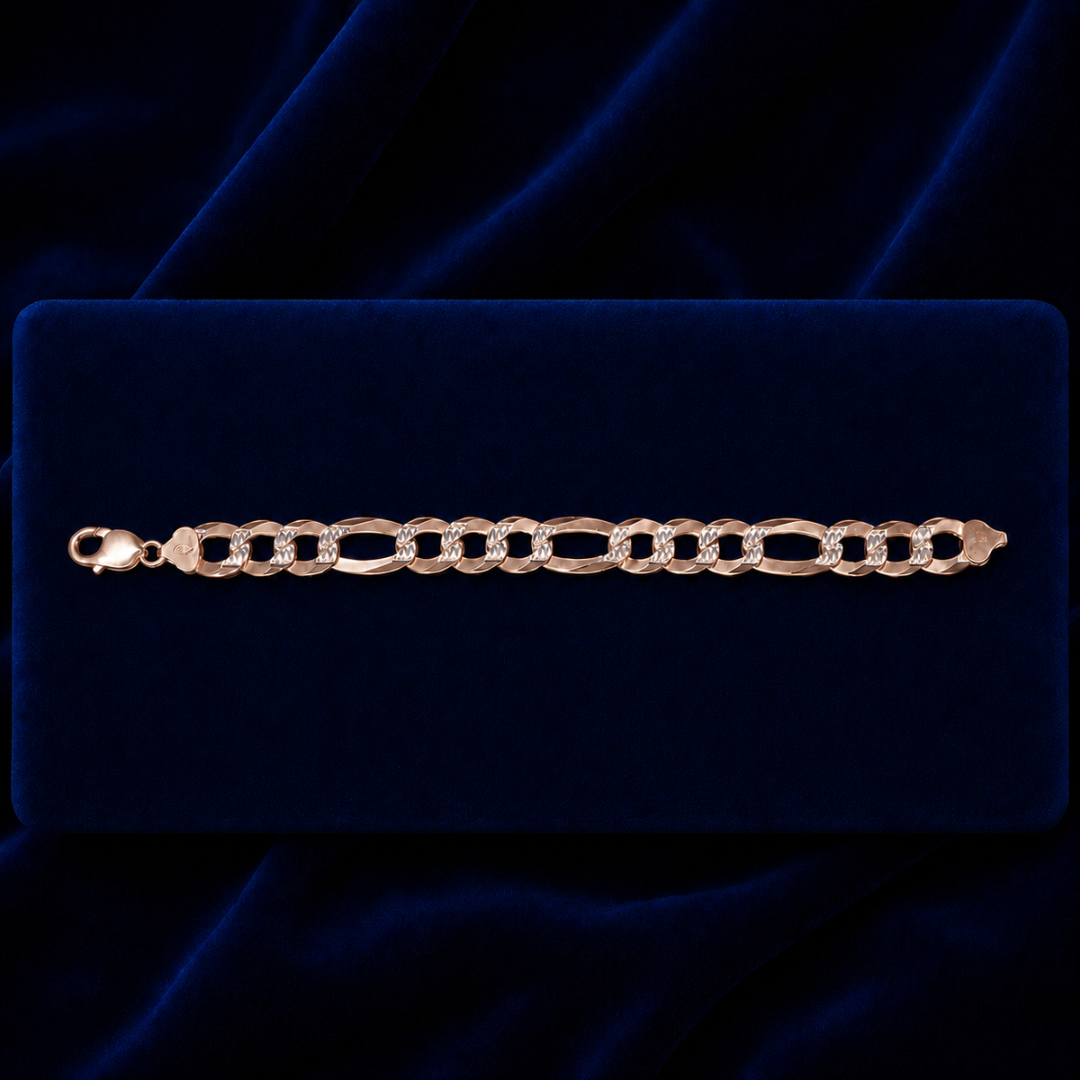 12mm Solid Figaro Bracelet by Spade Jewelers