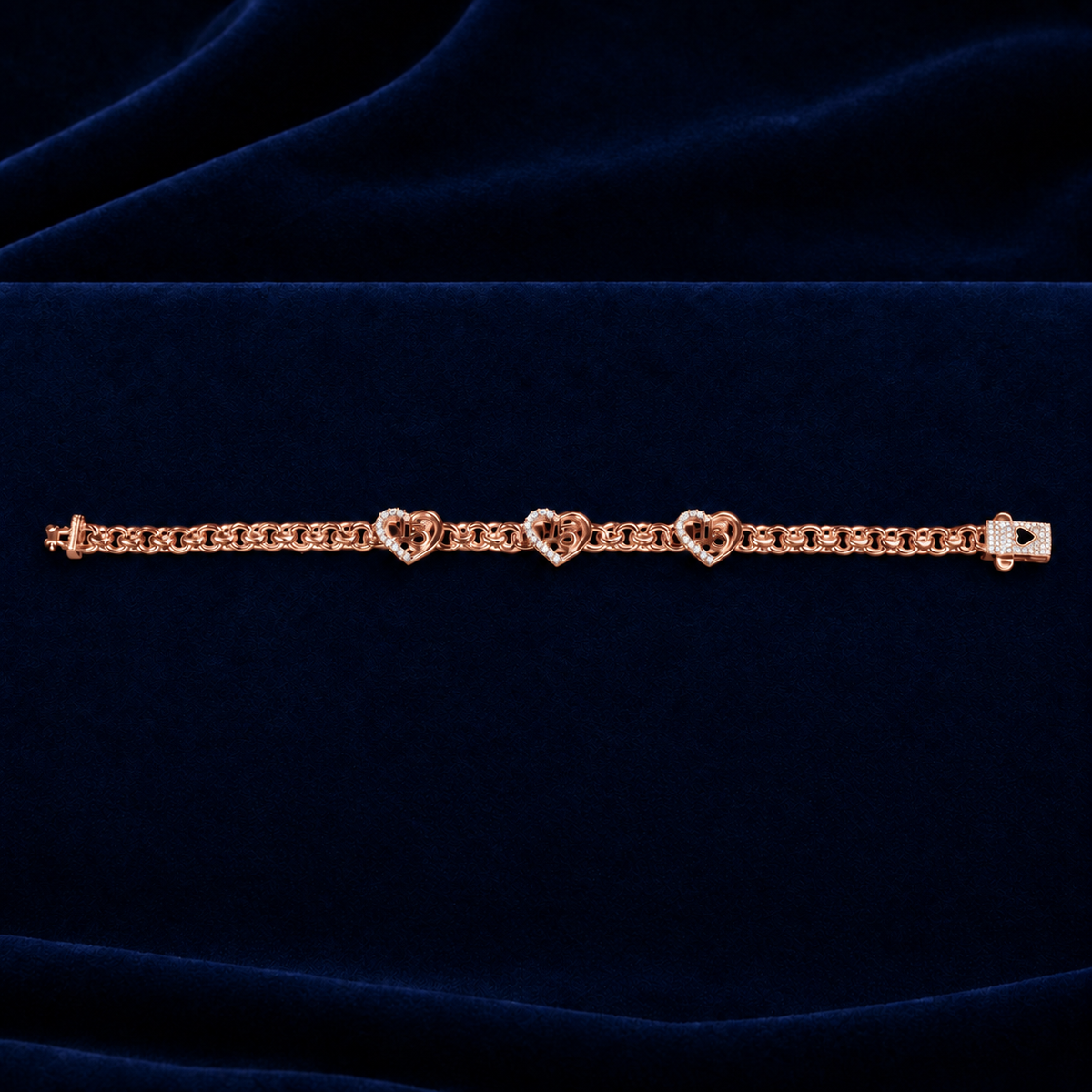 Chino Heart Bracelet with Box Clasp By Shaped Jewelers