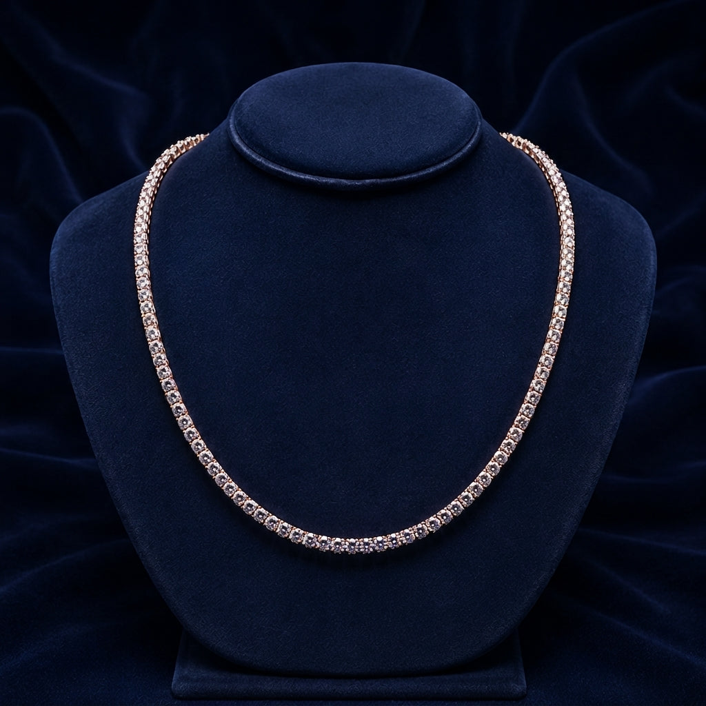 4mm White Moissanite Tennis Chain — 18" By Shaped Jewelers