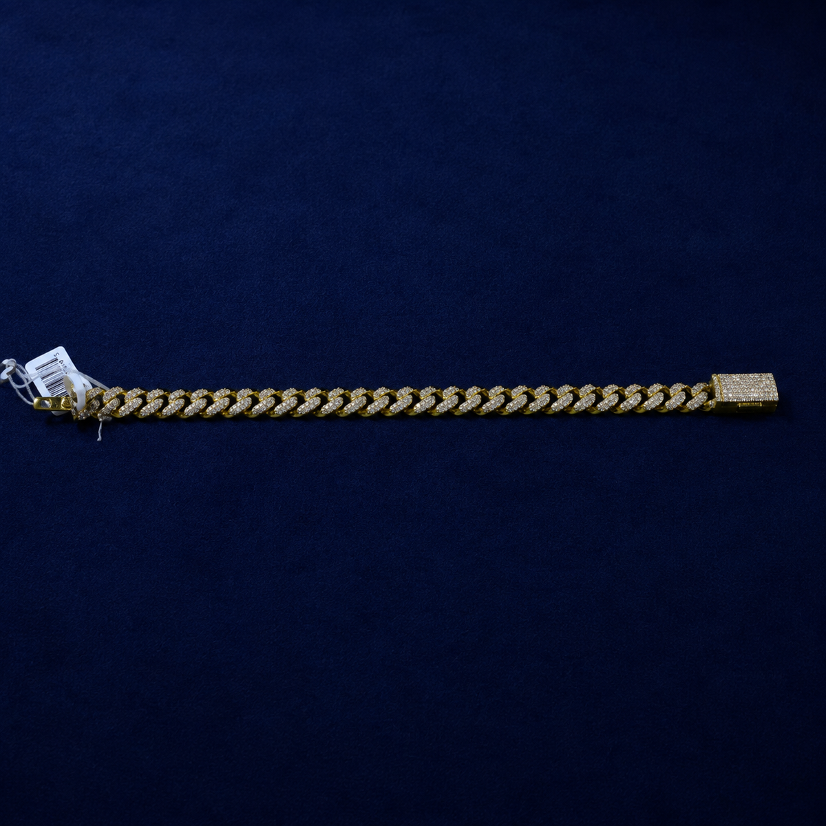 4mm Gold Cuban Link VVS Moissanite Bracelet by Spade Jewelers