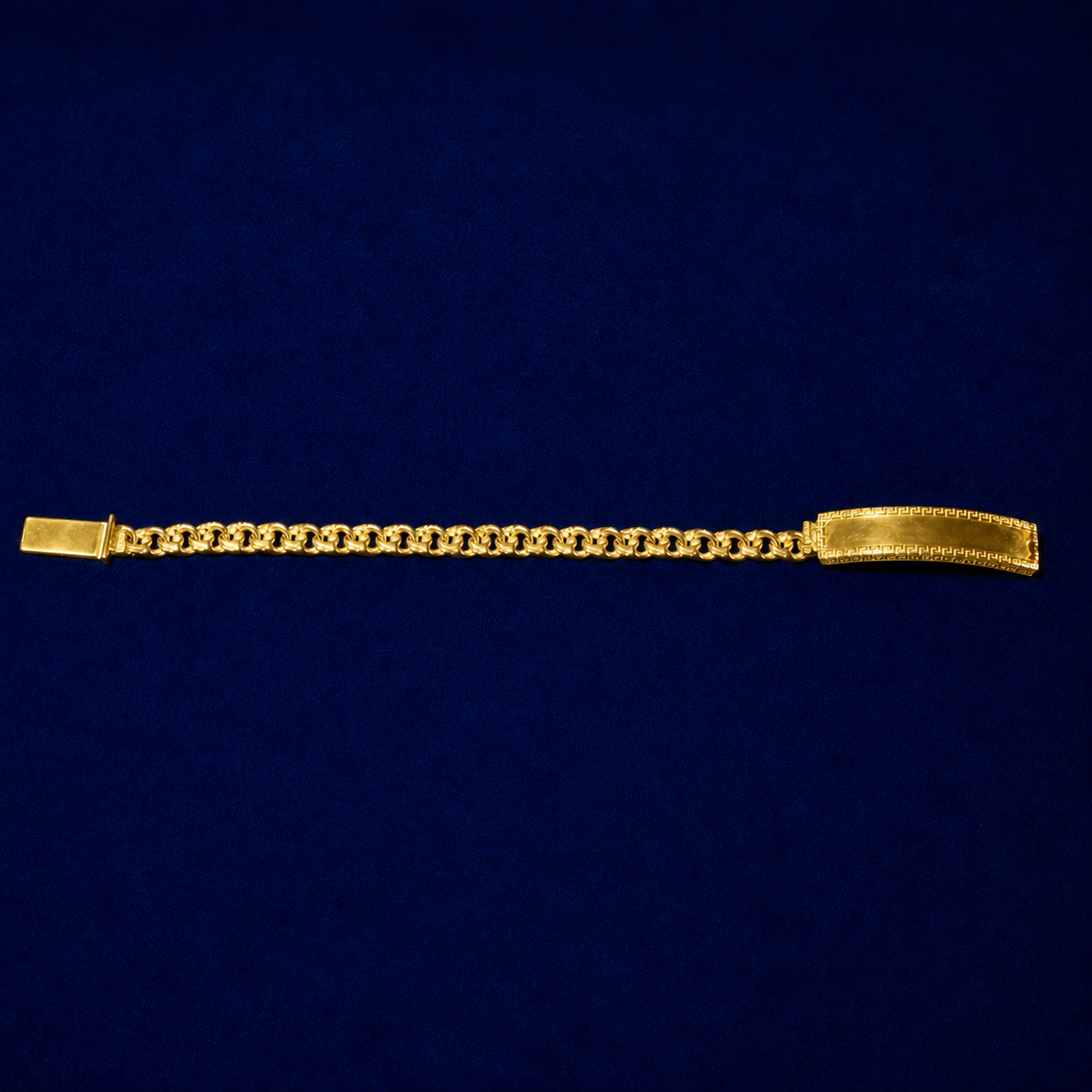 Greek Key Chino Link ID Bracelet by Spade Jewelers