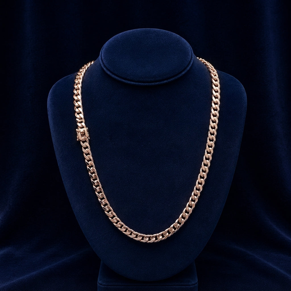 8mm Miami Cuban Link Chain By Shaped Jewelers