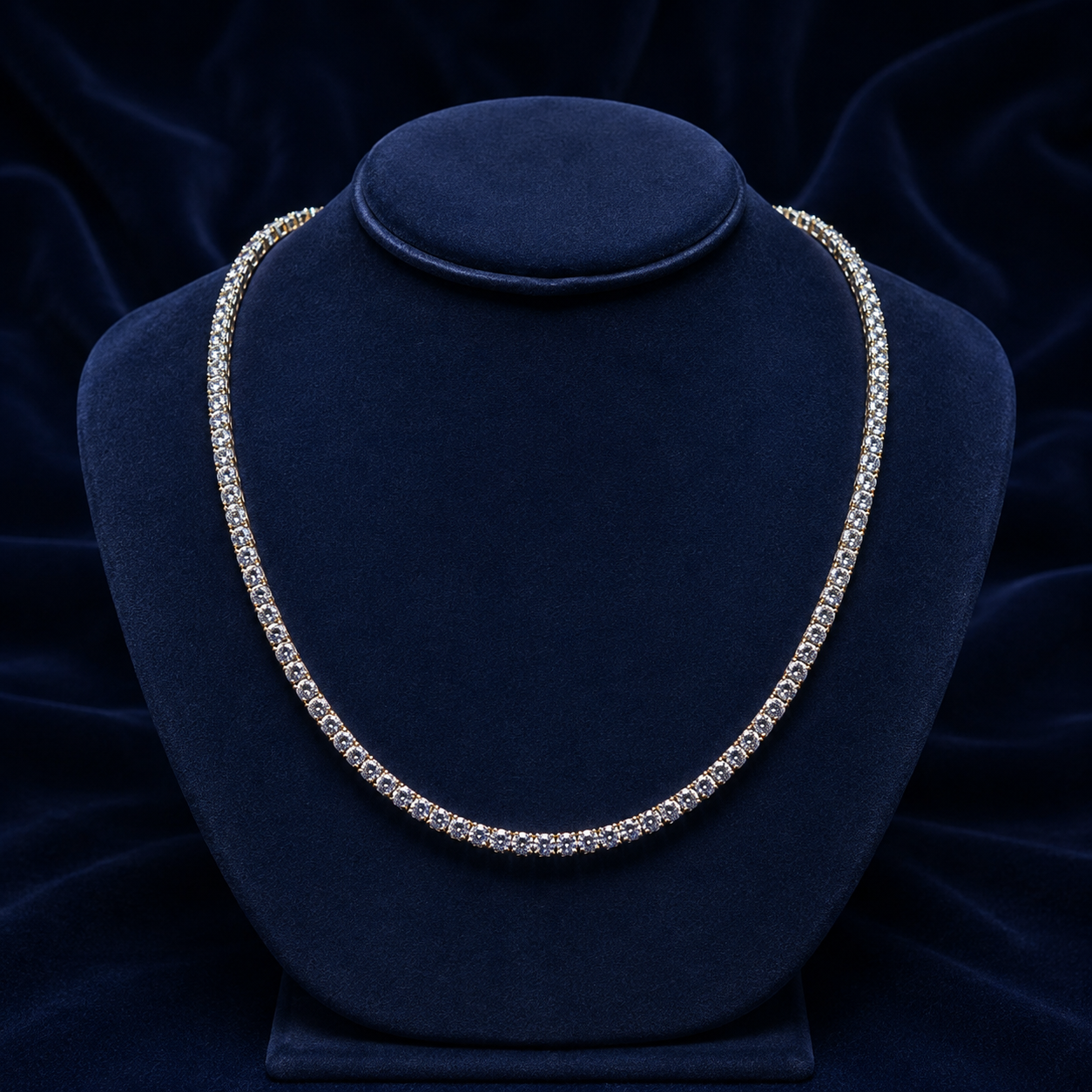 4mm White Moissanite Tennis Chain — 18"