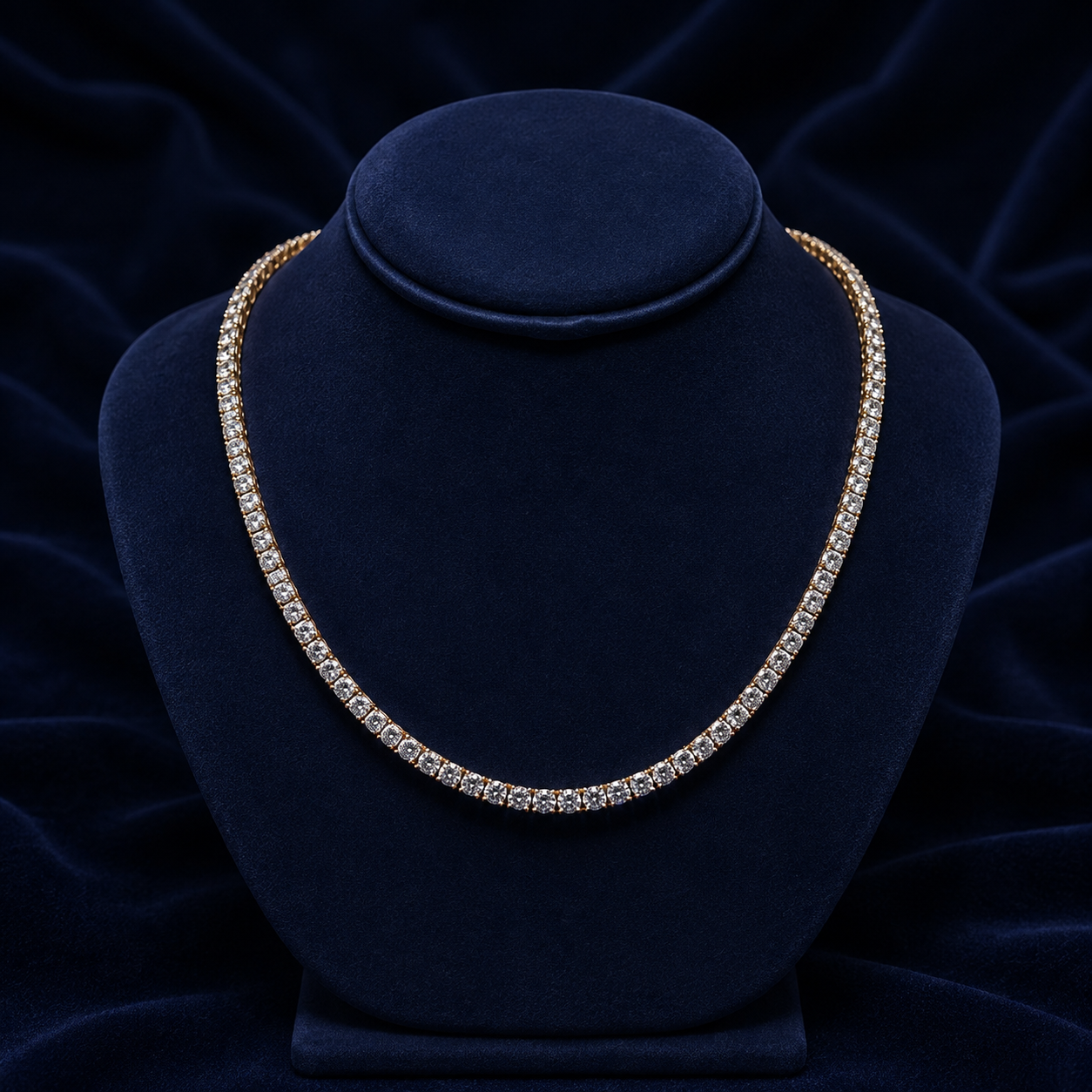 4mm Rose Gold Moissanite Tennis Chain — 22"