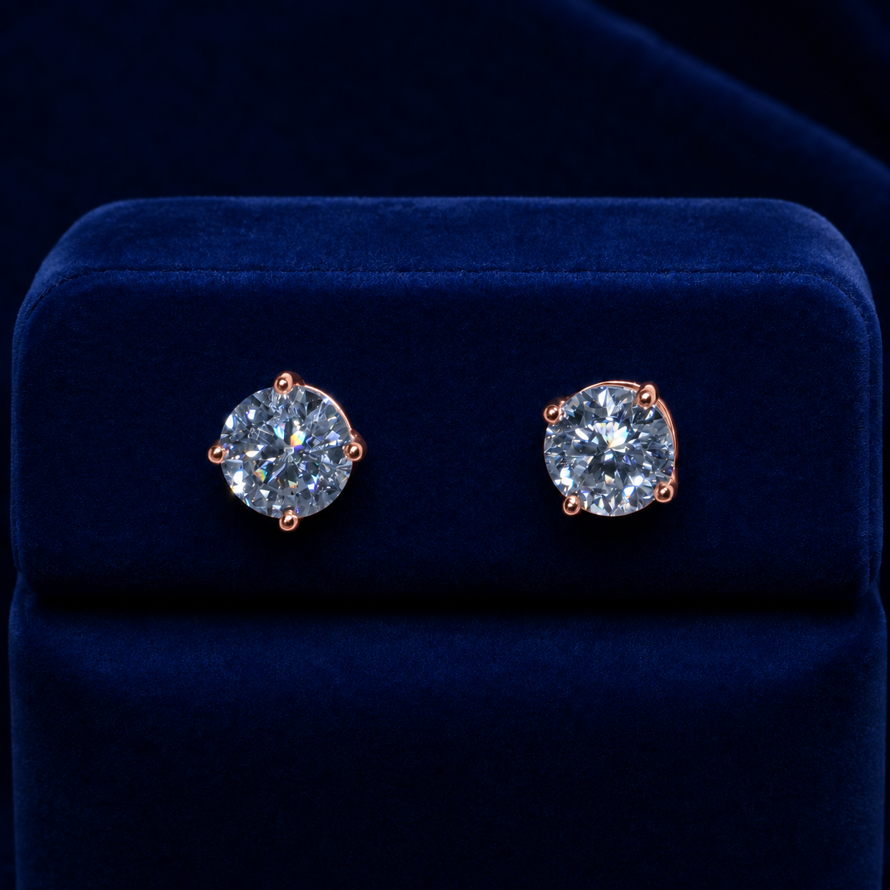 Brilliant Round Solitaire Stud Earrings By Shaped Jewelers