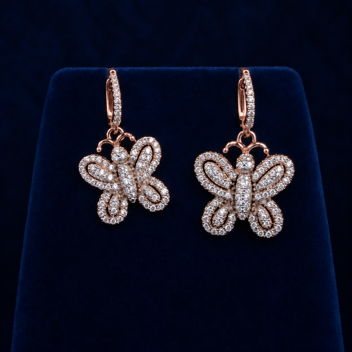 Butterfly Huggie Drop Earrings By Shaped Jewelers