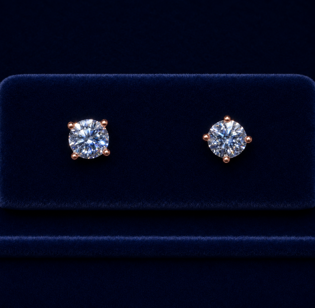 Classic Round Solitaire Stud Earrings By Shaped Jewelers