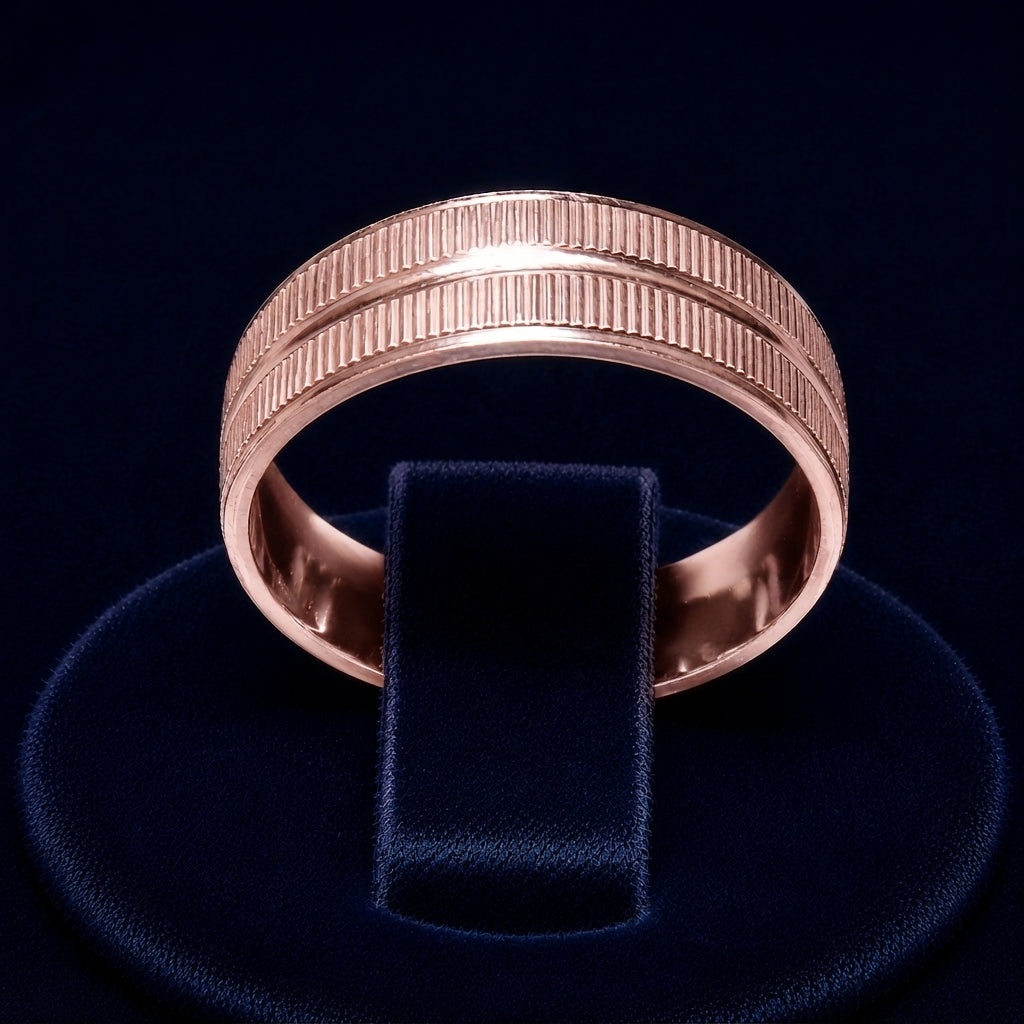Lined Double-Row Band Ring By Shaped Jewelers