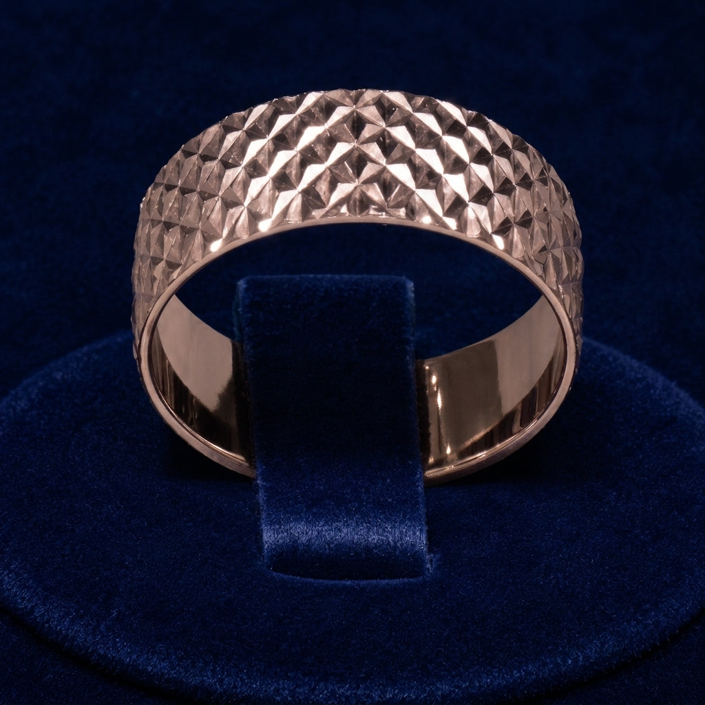 Pyramid-Cut Dome Band Ring By Shaped Jewelers