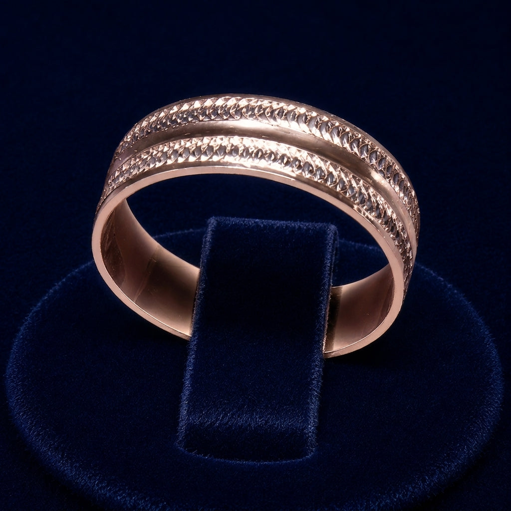 Rope-Textured Dome Band Ring By Shaped Jewelers