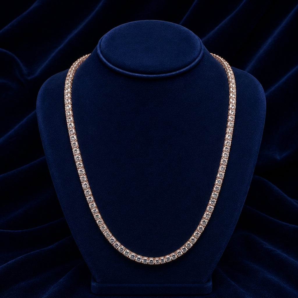 VVS Moissanite Tennis Chain By Shaped Jewelers