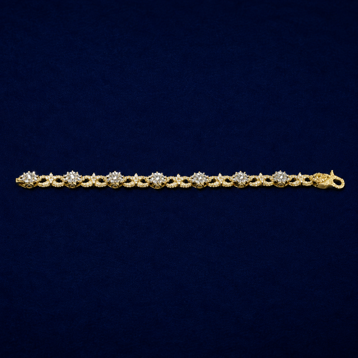 Infinity Link Barbed Wire Solitaire Bracelet by Spade Jewelers