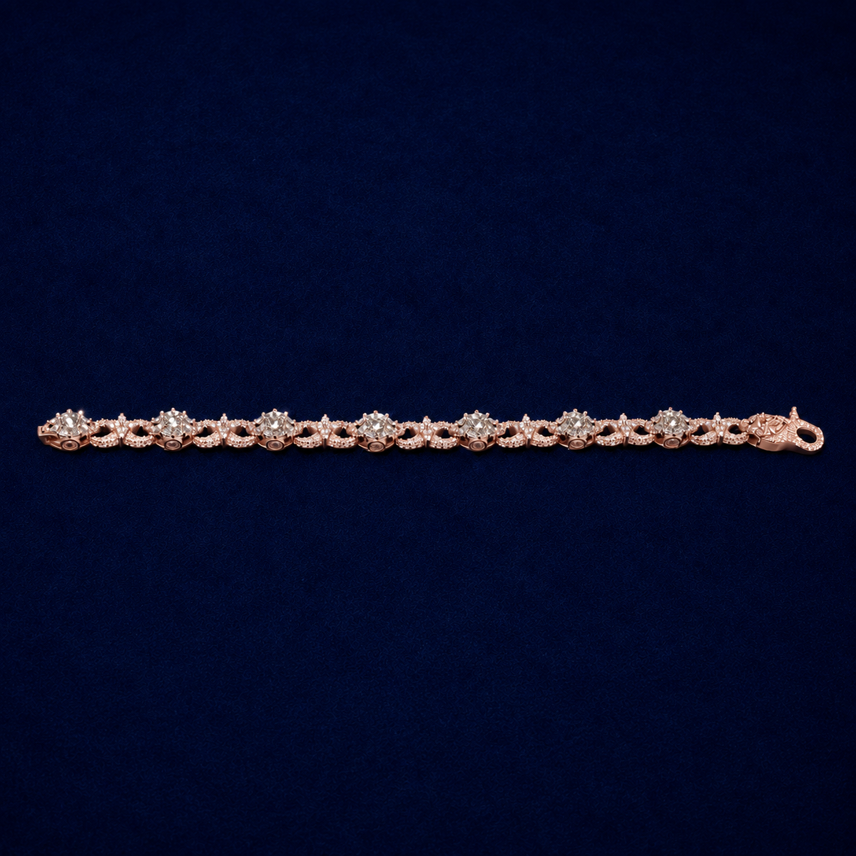 Infinity Link Barbed Wire Solitaire Bracelet by Spade Jewelers