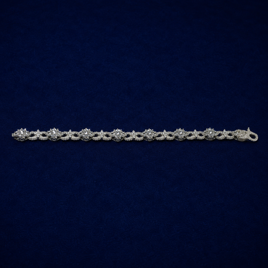 Infinity Link Barbed Wire Solitaire Bracelet by Spade Jewelers
