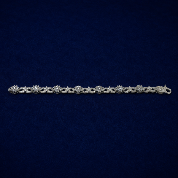 Infinity Link Barbed Wire Solitaire Bracelet by Spade Jewelers