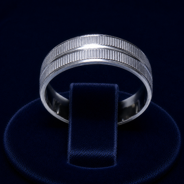Lined Double-Row Band Ring