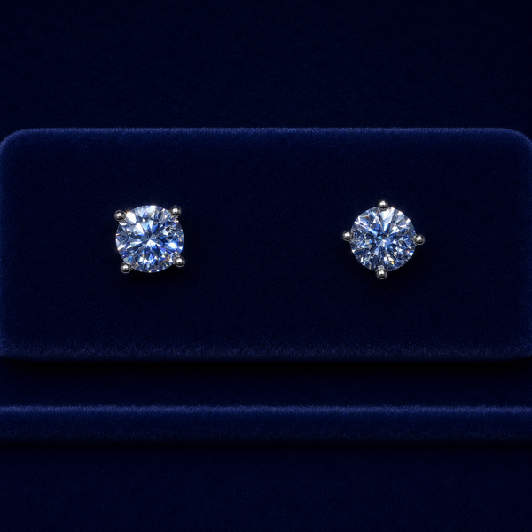 Classic Round Solitaire Stud Earrings By Shaped Jewelers