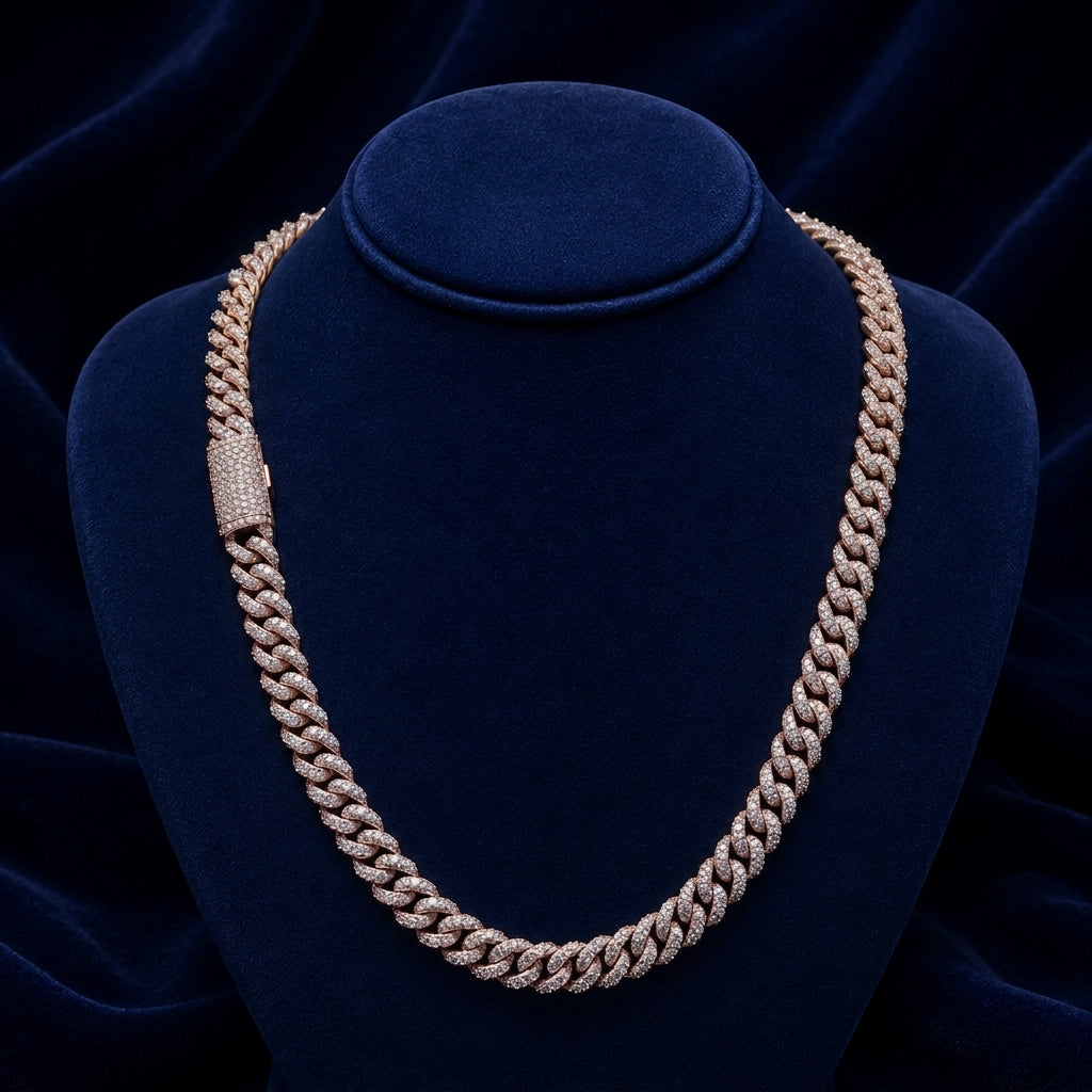 12mm Sharp-Edge Miami Cuban Link — VVS Moissanite By Shaped Jewelers
