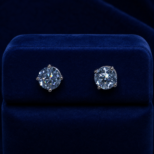 Brilliant Round Solitaire Stud Earrings