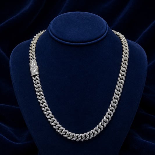 12mm Sharp-Edge Miami Cuban Link — VVS Moissanite