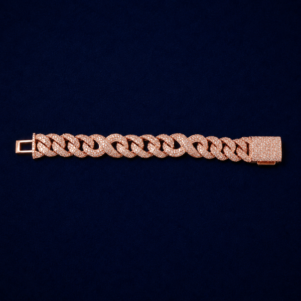 Figaro Infinity Link VVS Moissanite Bracelet by Spade Jewelers