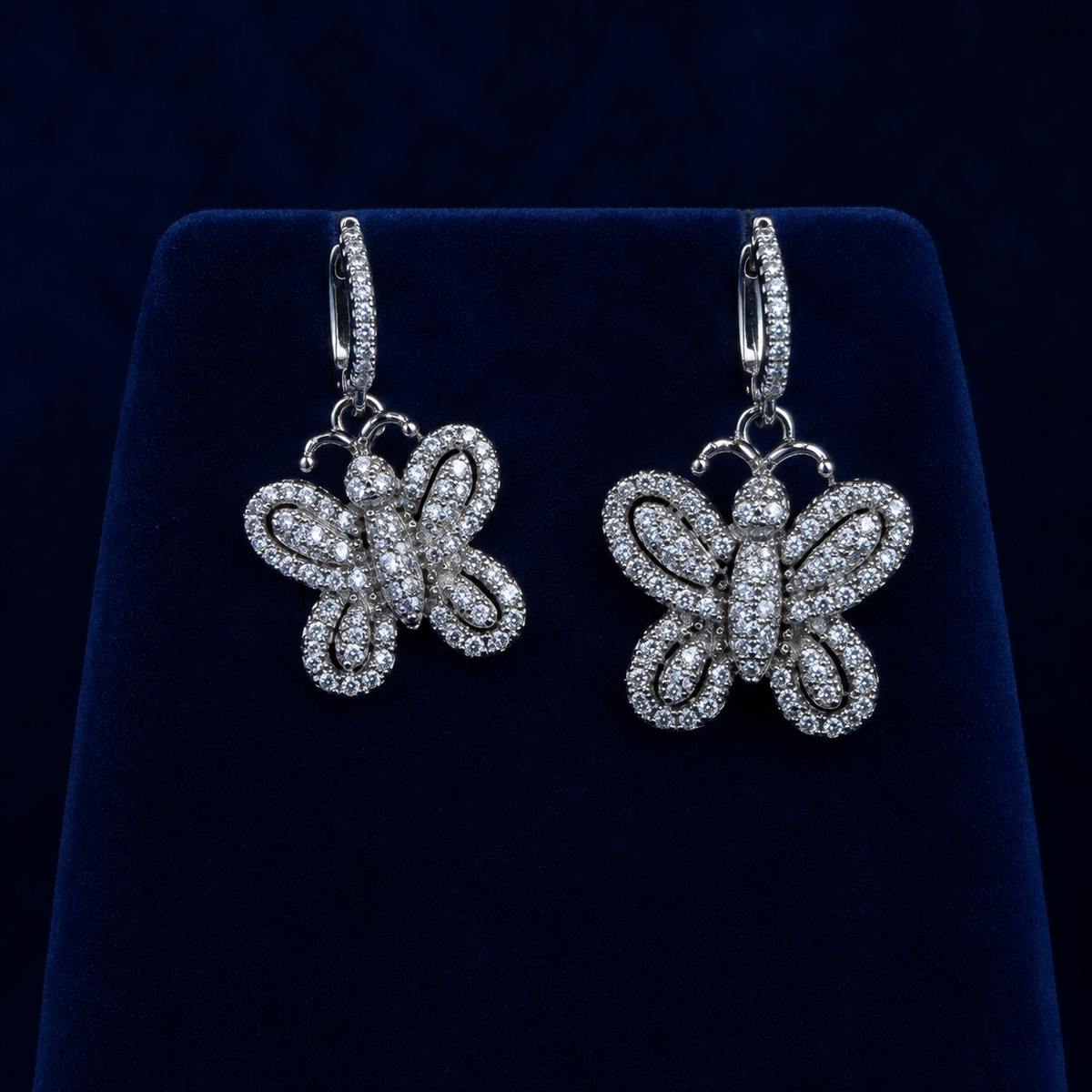 Butterfly Huggie Drop Earrings By Shaped Jewelers