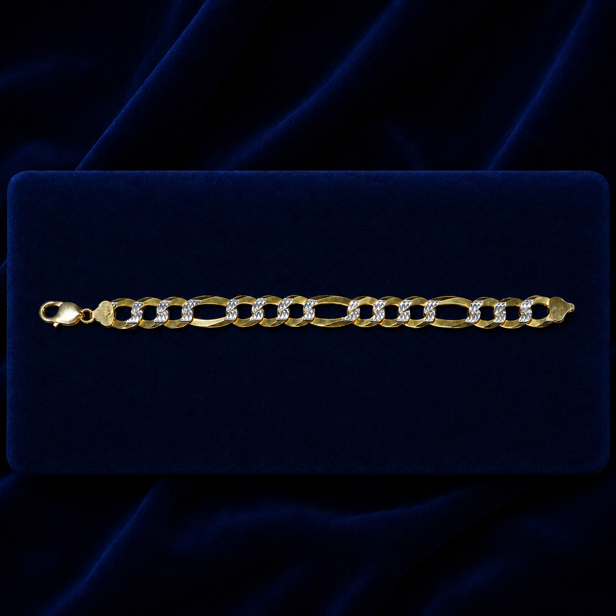 12mm Solid Figaro Bracelet by Spade Jewelers