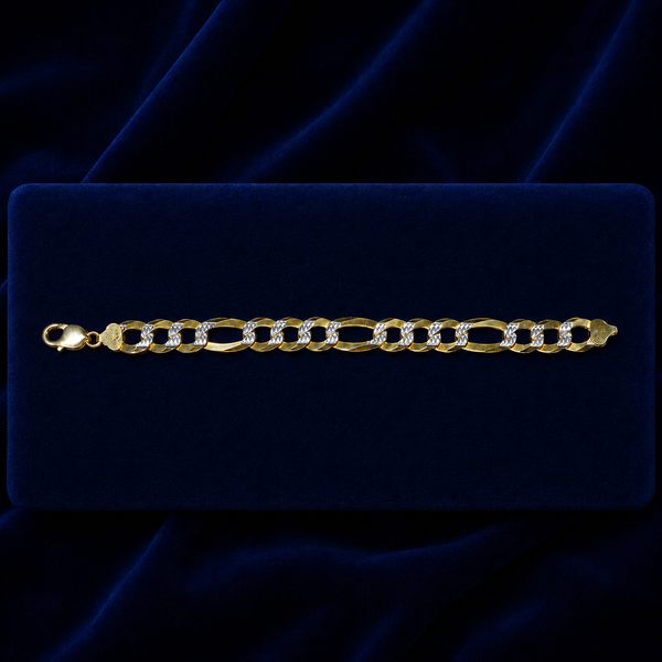 12mm Solid Figaro Bracelet by Spade Jewelers