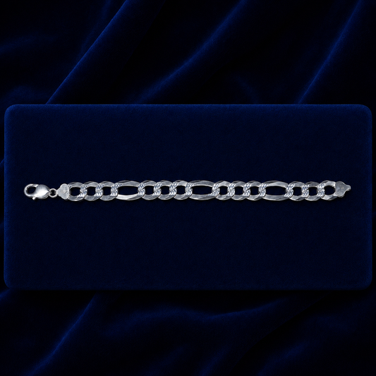 12mm Solid Figaro Bracelet by Spade Jewelers