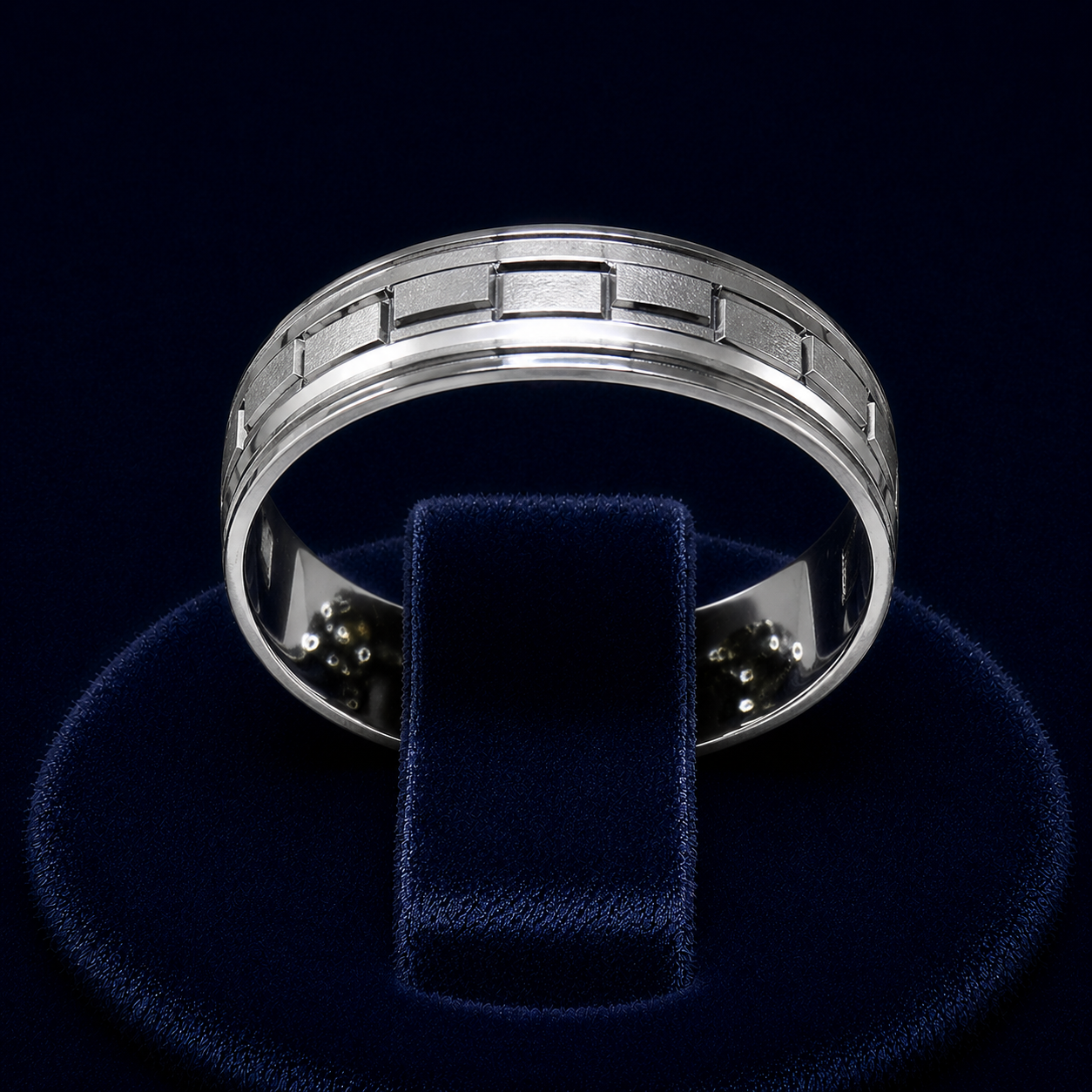 Brushed Segmented Band Ring