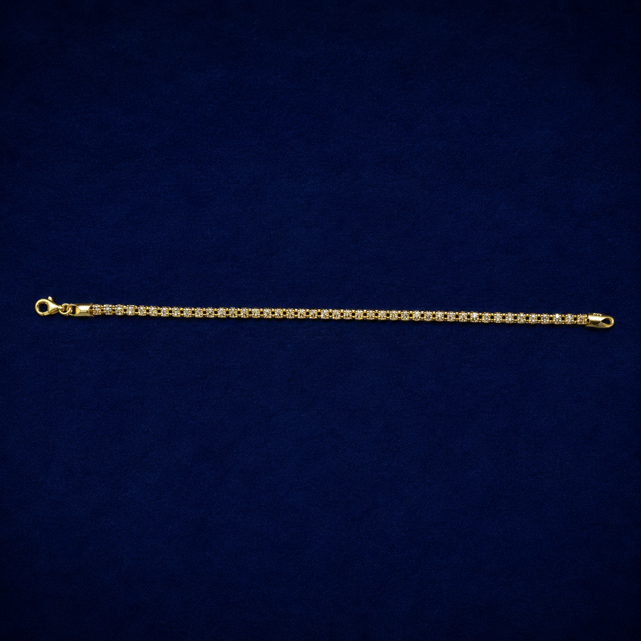 3mm Ice Bracelet – Two-Tone White & Gold by Spade Jewelers