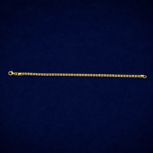 3mm Ice Bracelet – Two-Tone White & Gold by Spade Jewelers