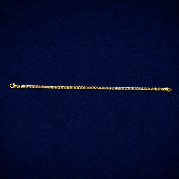 3mm Ice Bracelet – Two-Tone White & Gold by Spade Jewelers