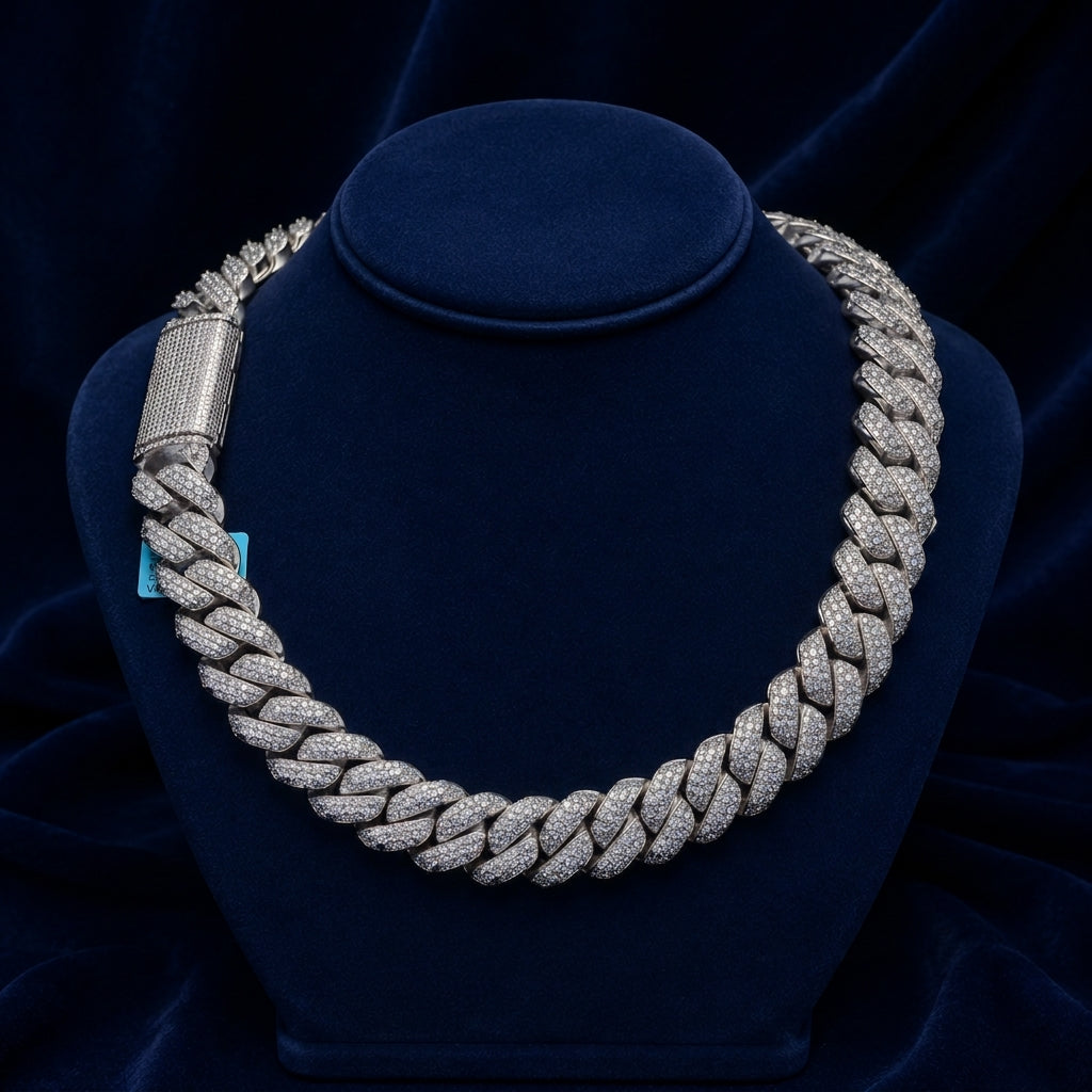 22mm Rose Gold Sharp-Edge Cuban Link — 22" By Shaped Jewelers