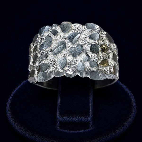 Wide Nugget Ring By Shaped Jewelers