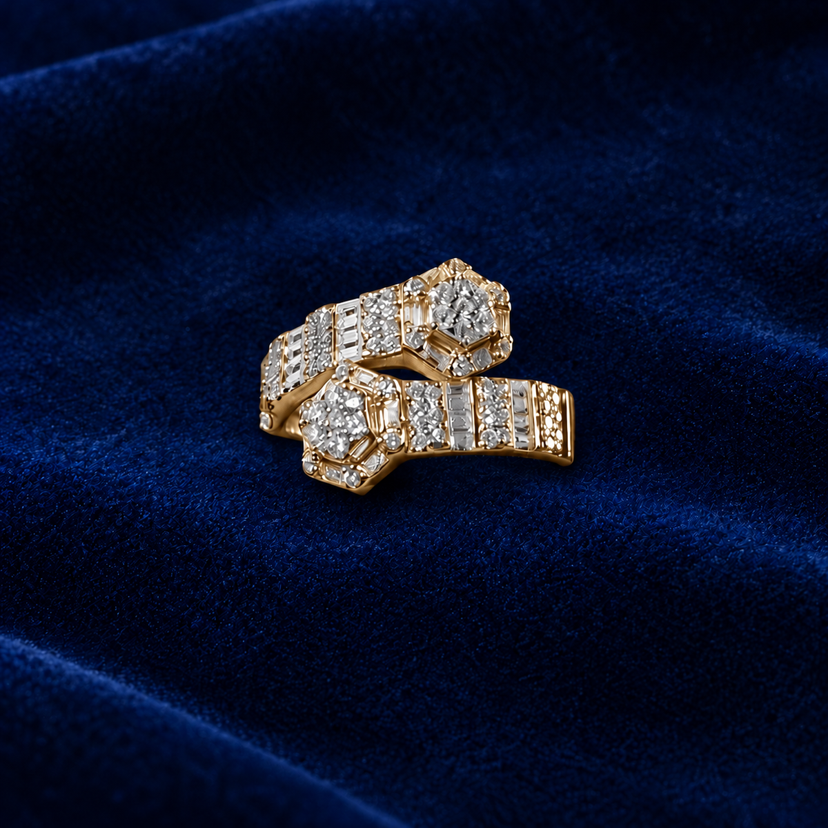 VVS Moissanite Bypass Ring by Spade Jewelers