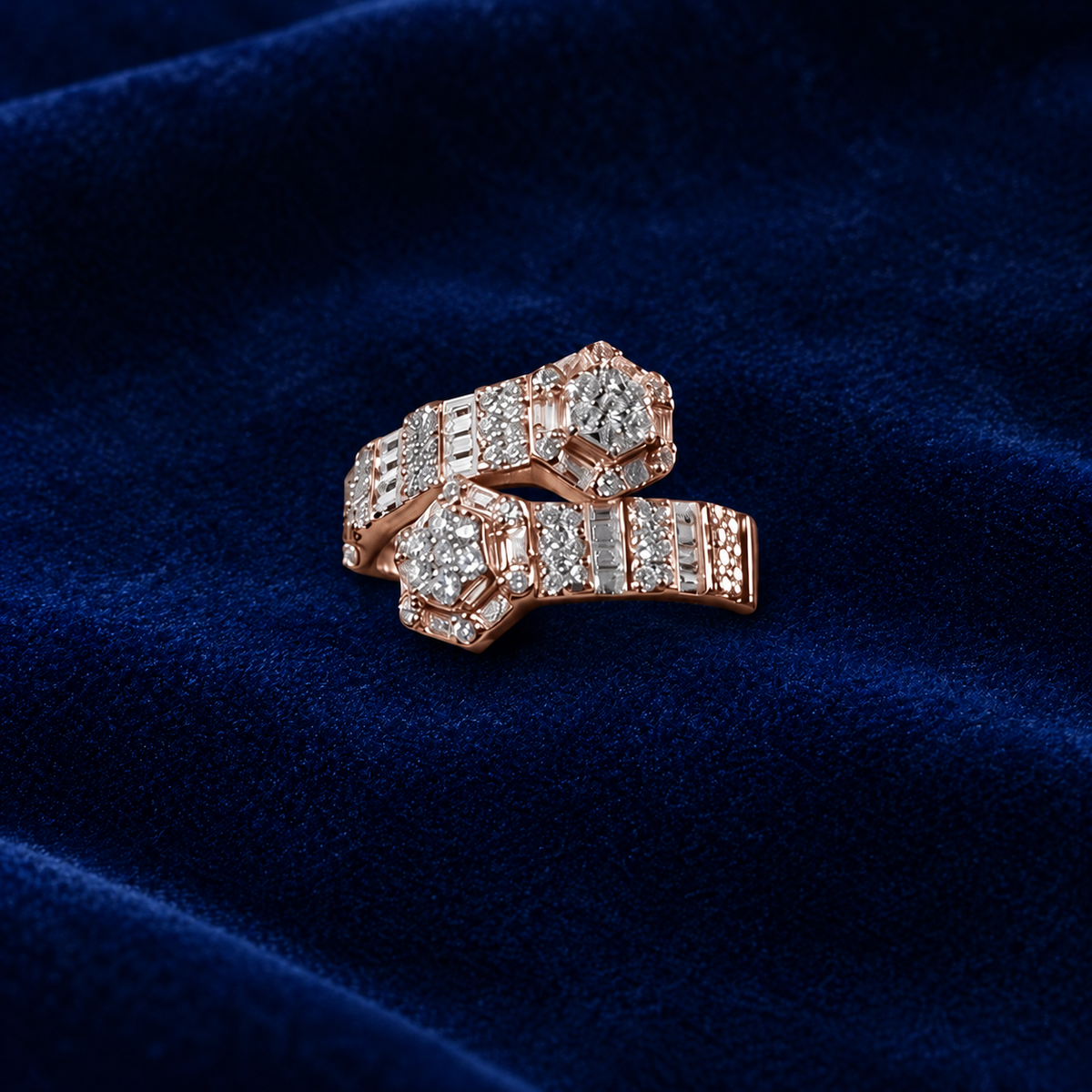 VVS Moissanite Bypass Ring by Spade Jewelers