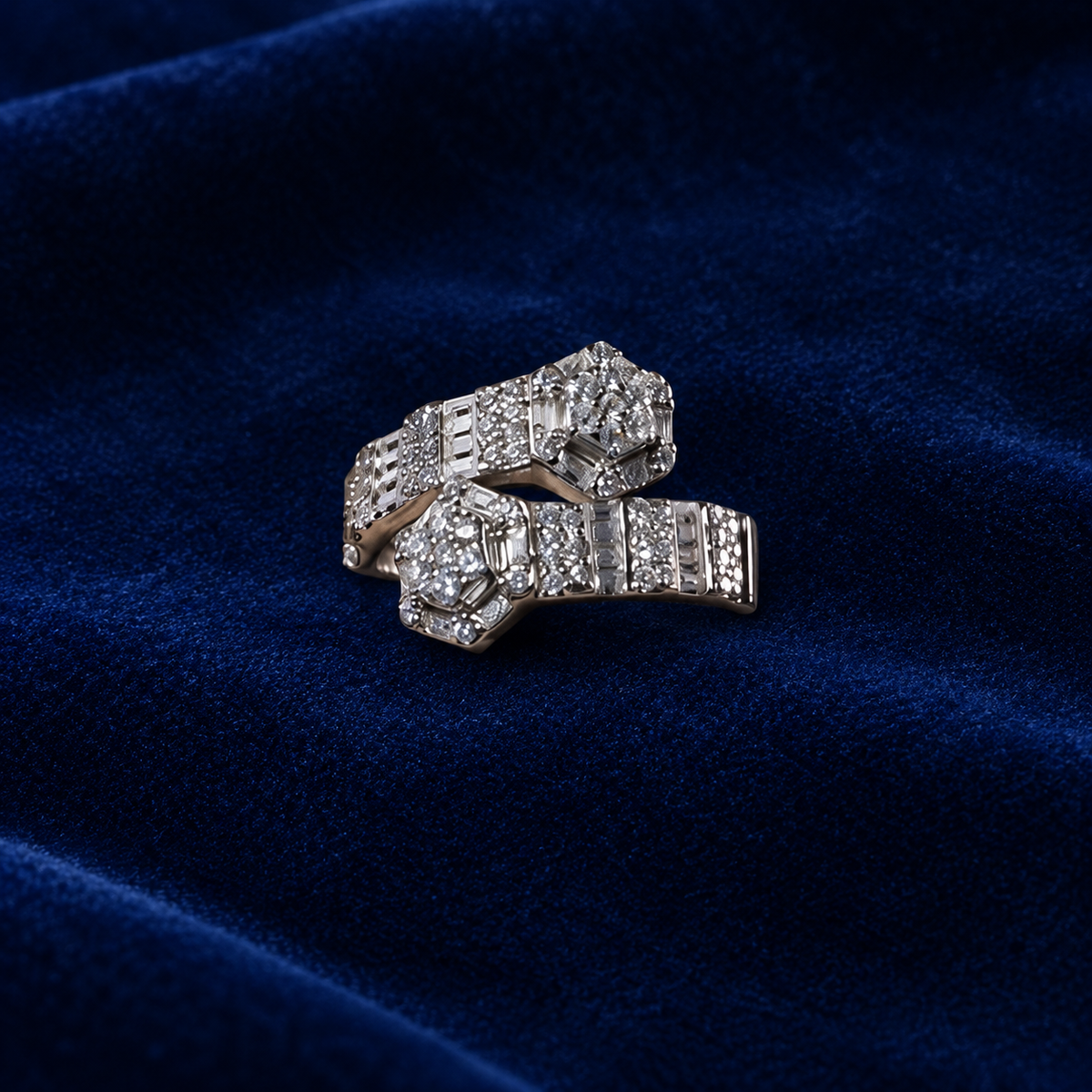 VVS Moissanite Bypass Ring by Spade Jewelers