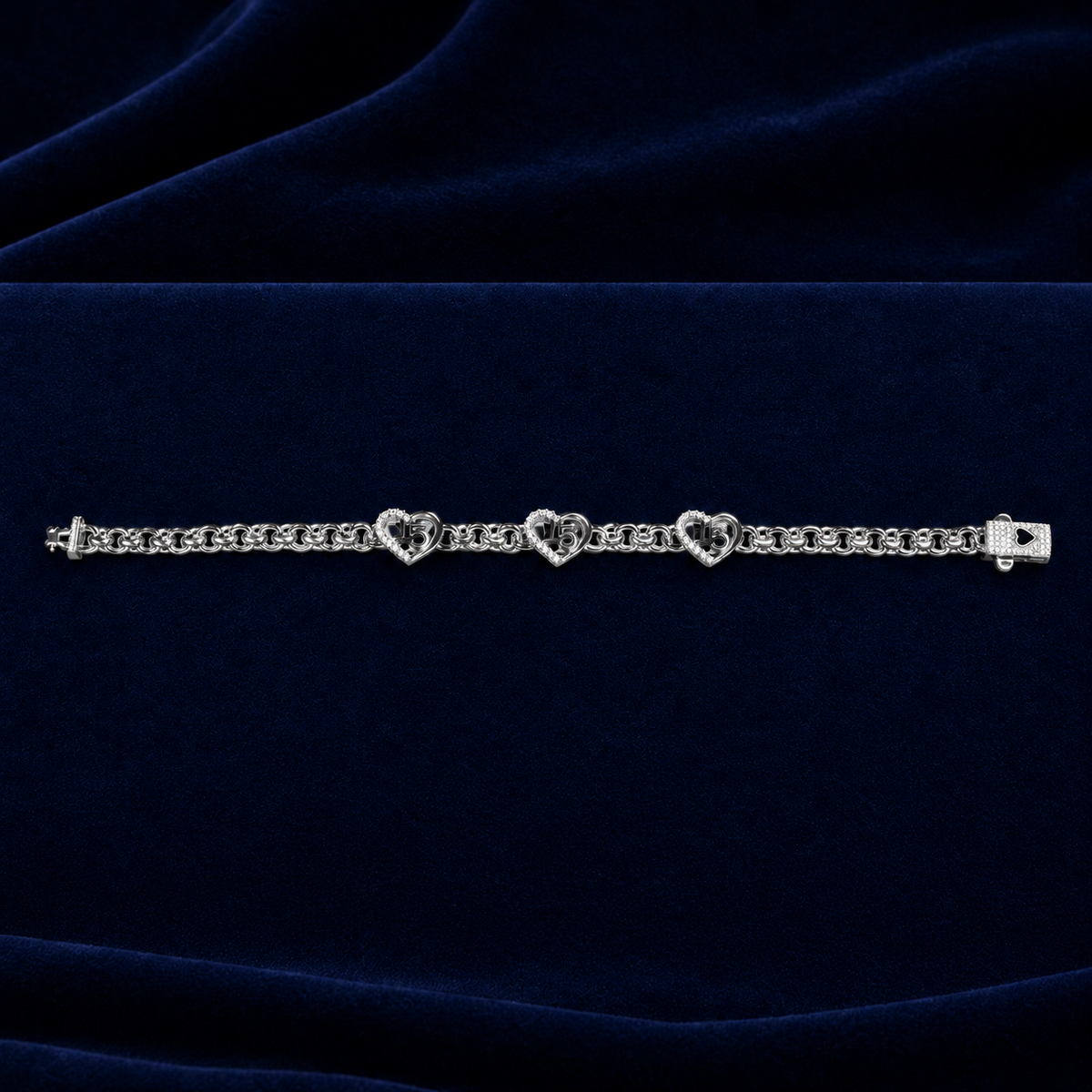 Chino Heart Bracelet with Box Clasp By Shaped Jewelers