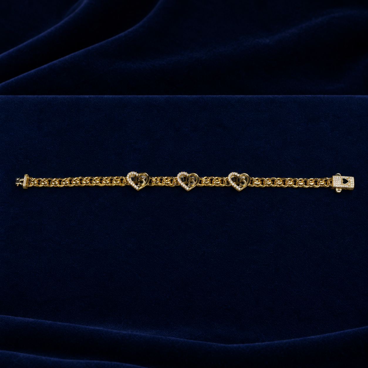Chino Heart Bracelet with Box Clasp By Shaped Jewelers