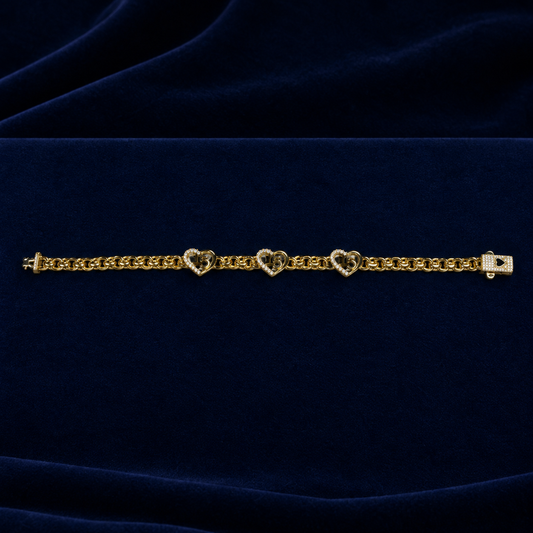 Chino Heart Bracelet with Box Clasp By Shaped Jewelers