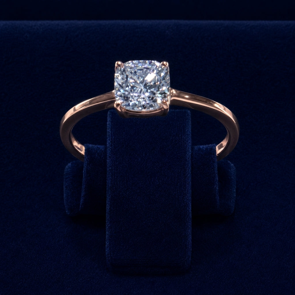 2 CT Cushion-Cut Moissanite Ring By Shaped Jewelers