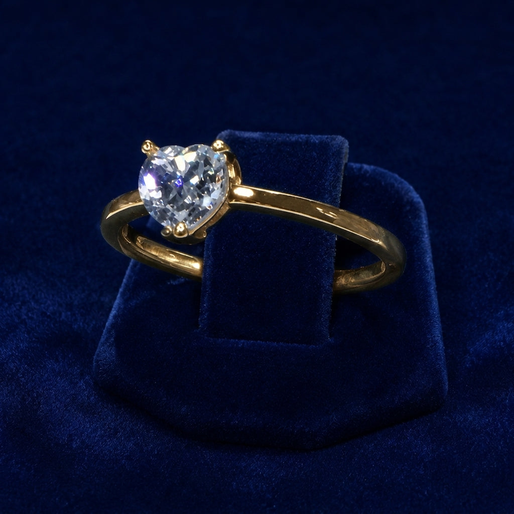 2 CT Heart-Cut Moissanite Solitaire Ring By Shaped Jewelers
