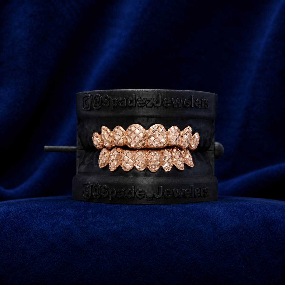 Two-Tone Diamond-Cut & Diamond-Dust Grillz