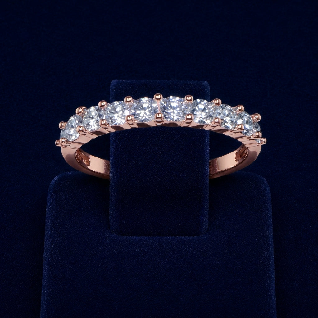 3.5 CT Oval-Cut VVS Moissanite Diamond Seven-Stone Anniversary Band By Shaped Jewelers