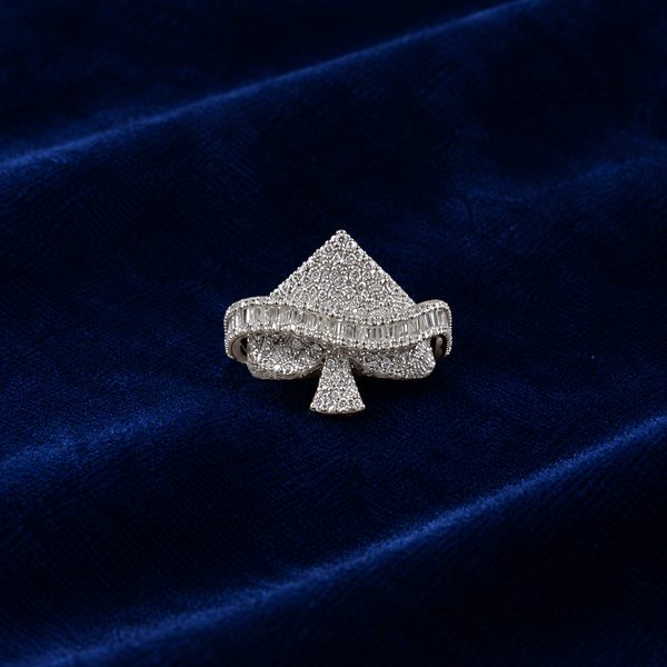 Spade Baguette Halo Statement Ring