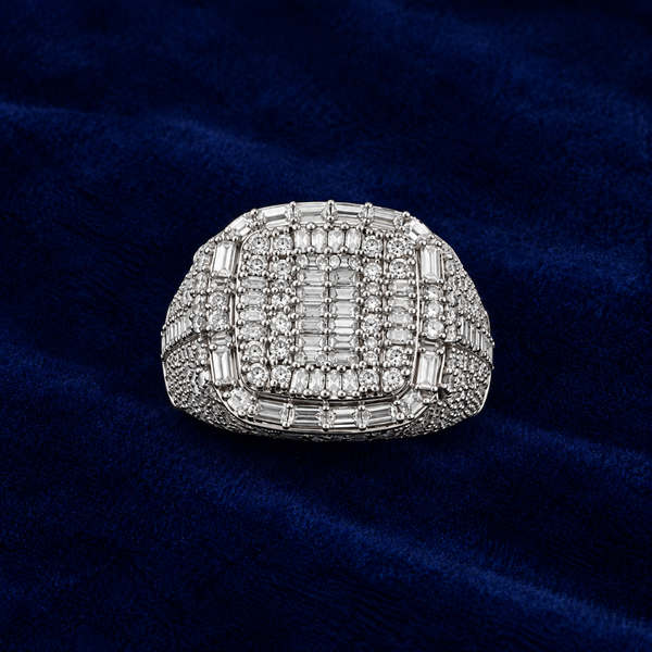 Two-Tone Moissanite Cluster Ring by Spade Jewelers
