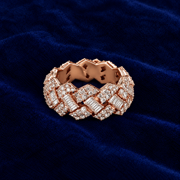 Cuban Link Baguette Ring by Spade Jewelers