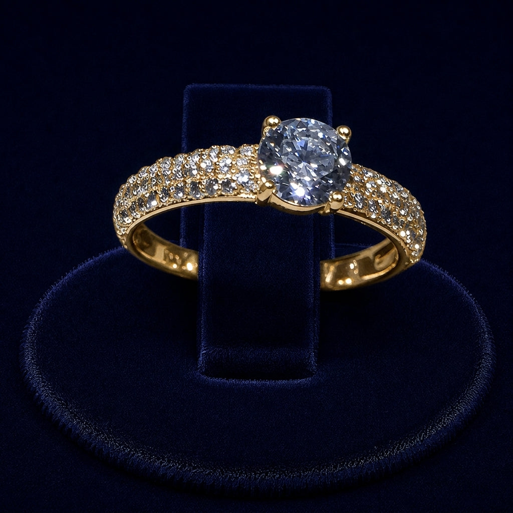 3 CT Oval-Cut VVS Moissanite Diamond Pavé Engagement Ring By Shaped Jewelers